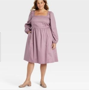 Women's Plus Size Flowy Sundress Light Purple - Ava & Viv - 2X